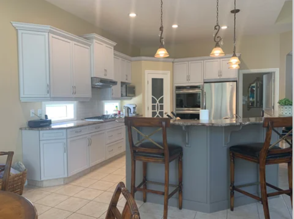 after cabinet refinishing